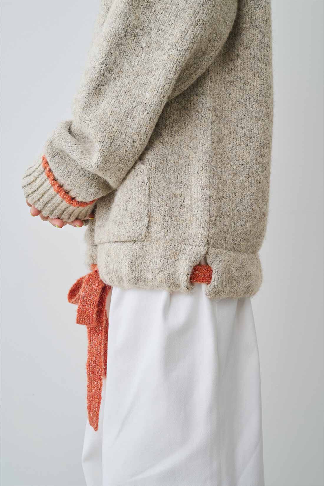 MEDE19F|MEDE19F　ミックスニットフーディー〈杢グレー〉