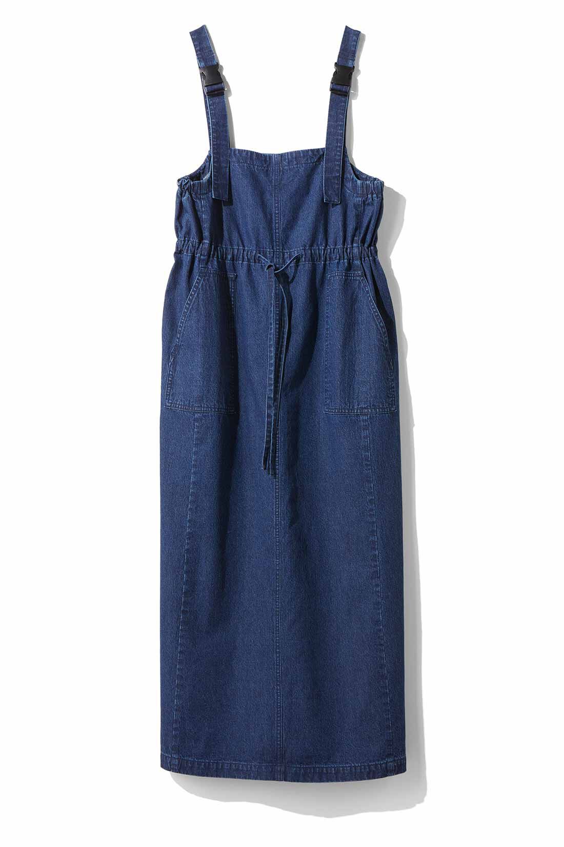MEDE19F|MEDE19F　リネン混デニムのジャンパースカート〈インディゴブルー〉