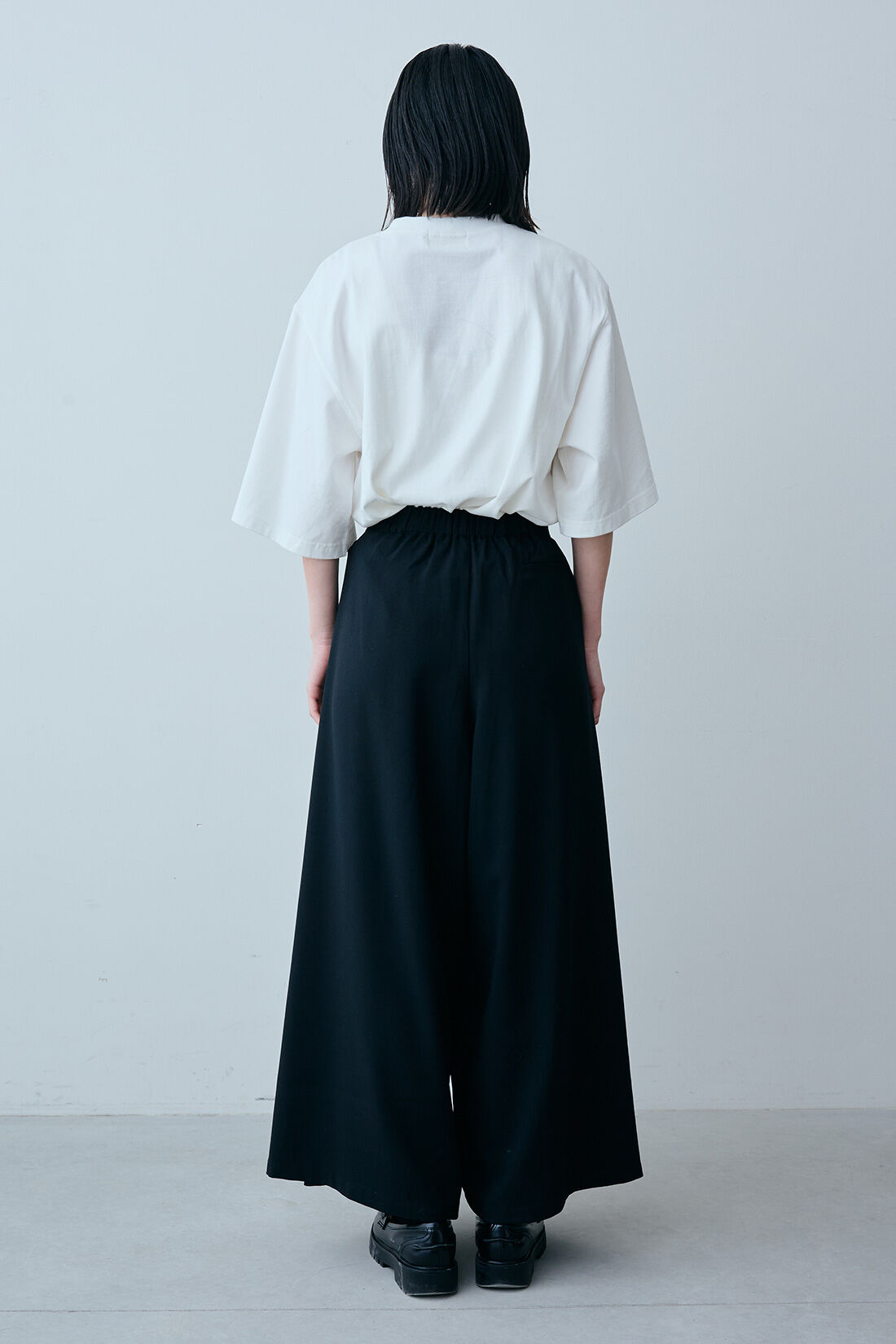 MEDE19F|MEDE19F　ワイドレッグはかまパンツ|モデル身長：167cm　着用サイズ：M