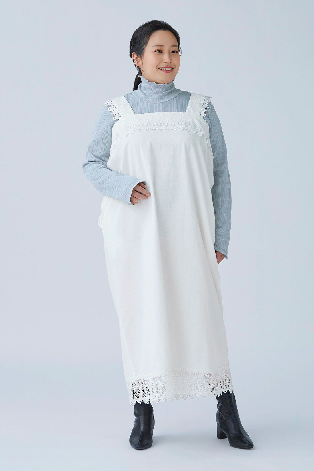 MEDE19F [メデ・ジュウキュウ]|MEDE19F　Boutique888さんコラボ レース遣いワンピース〈オフホワイト〉