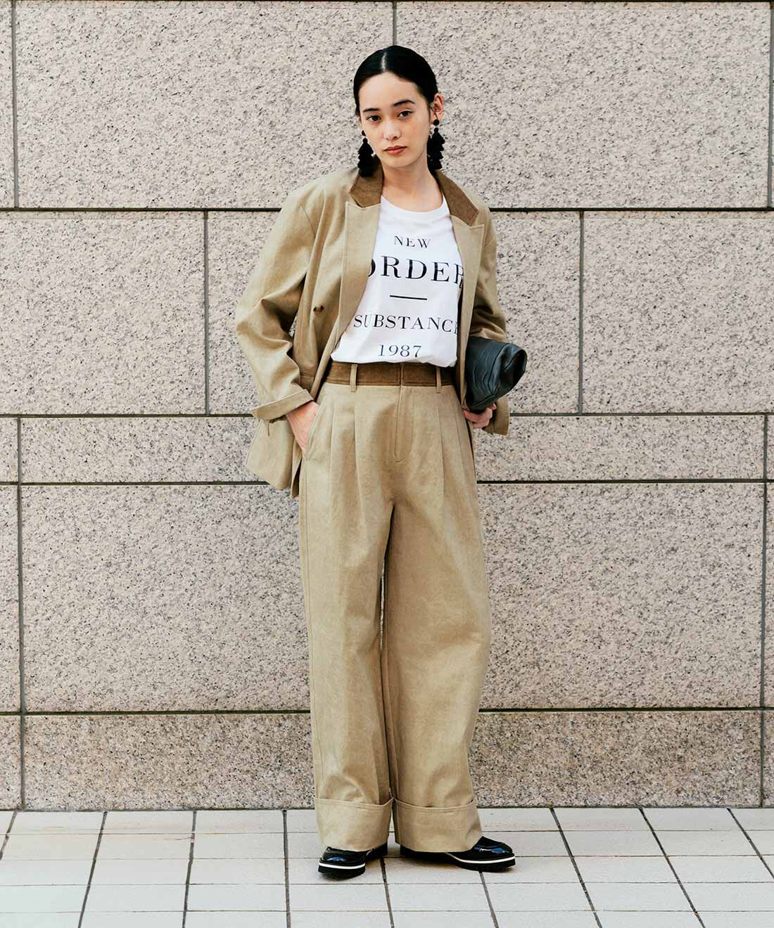 MEDE19F|MEDE19F　ヴィンテージライクチノ素材のワークスラックス〈ベージュ〉