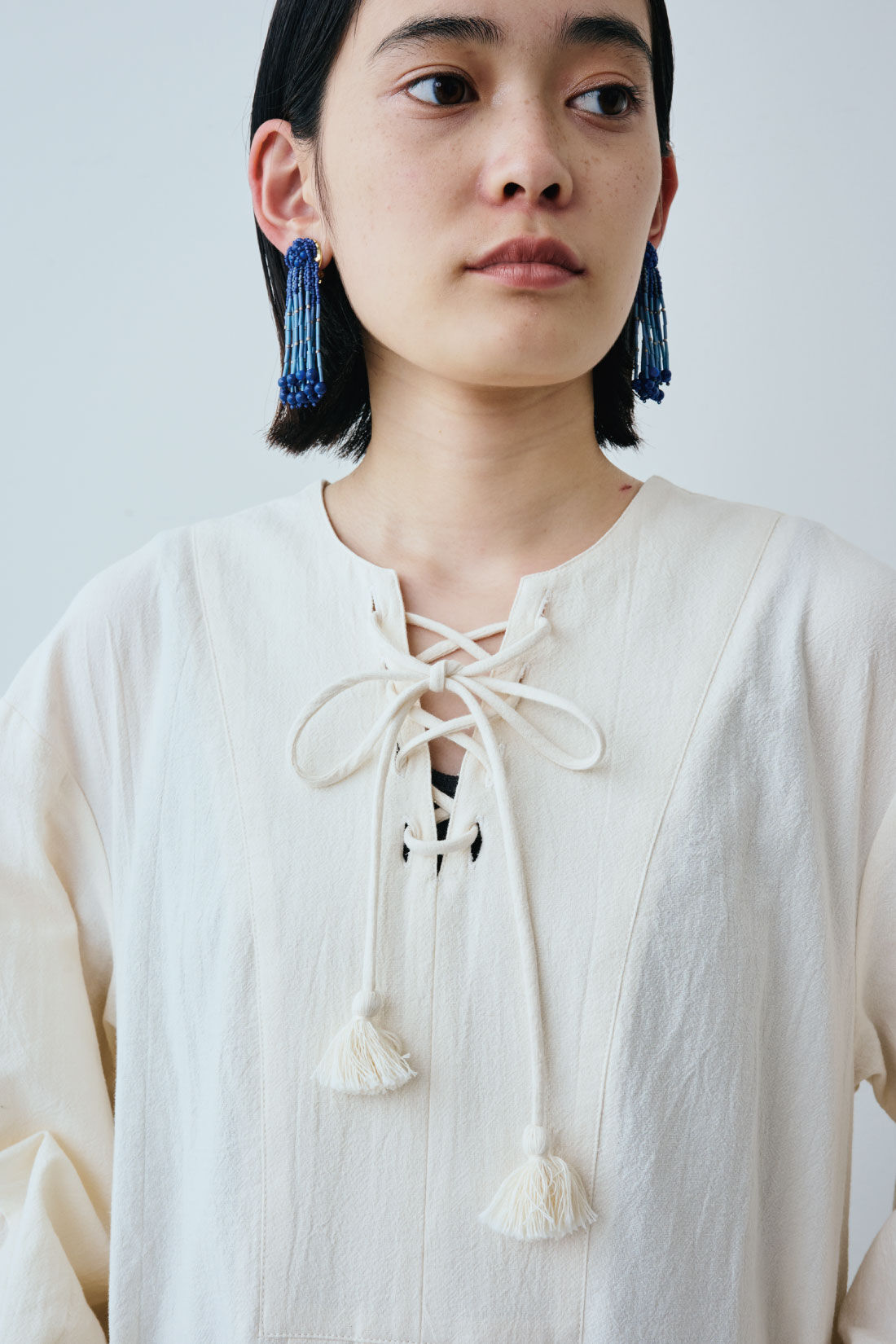 MEDE19F|MEDE19F　高山都さんコラボ レースアップカフタンワンピース