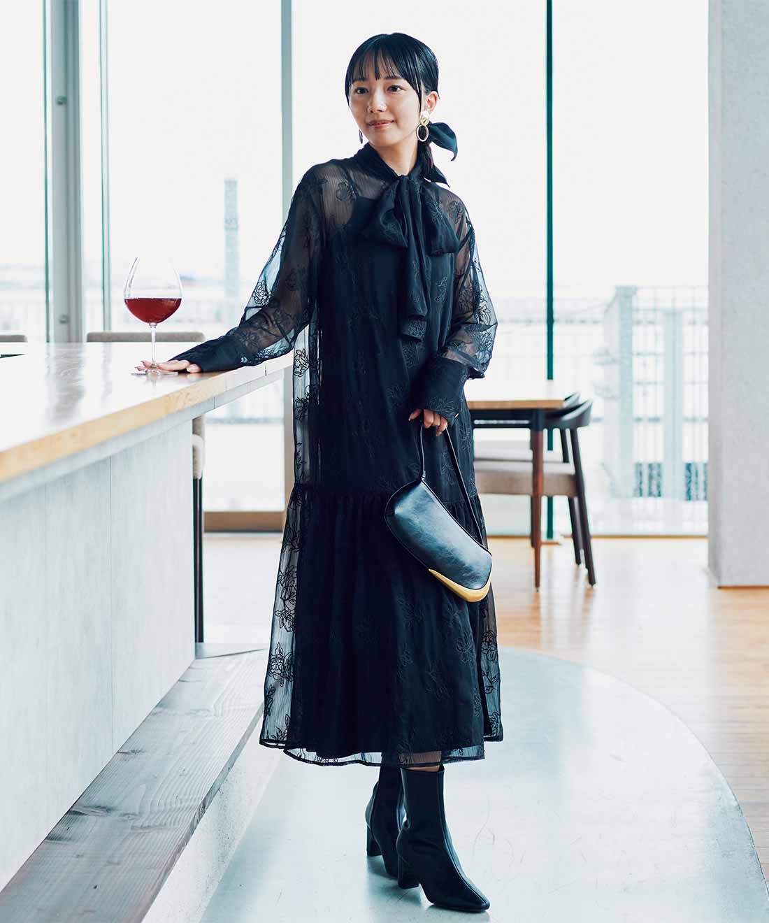 MEDE19F [メデ・ジュウキュウ]|カップ付きインナーキャミワンピースのコーディネート