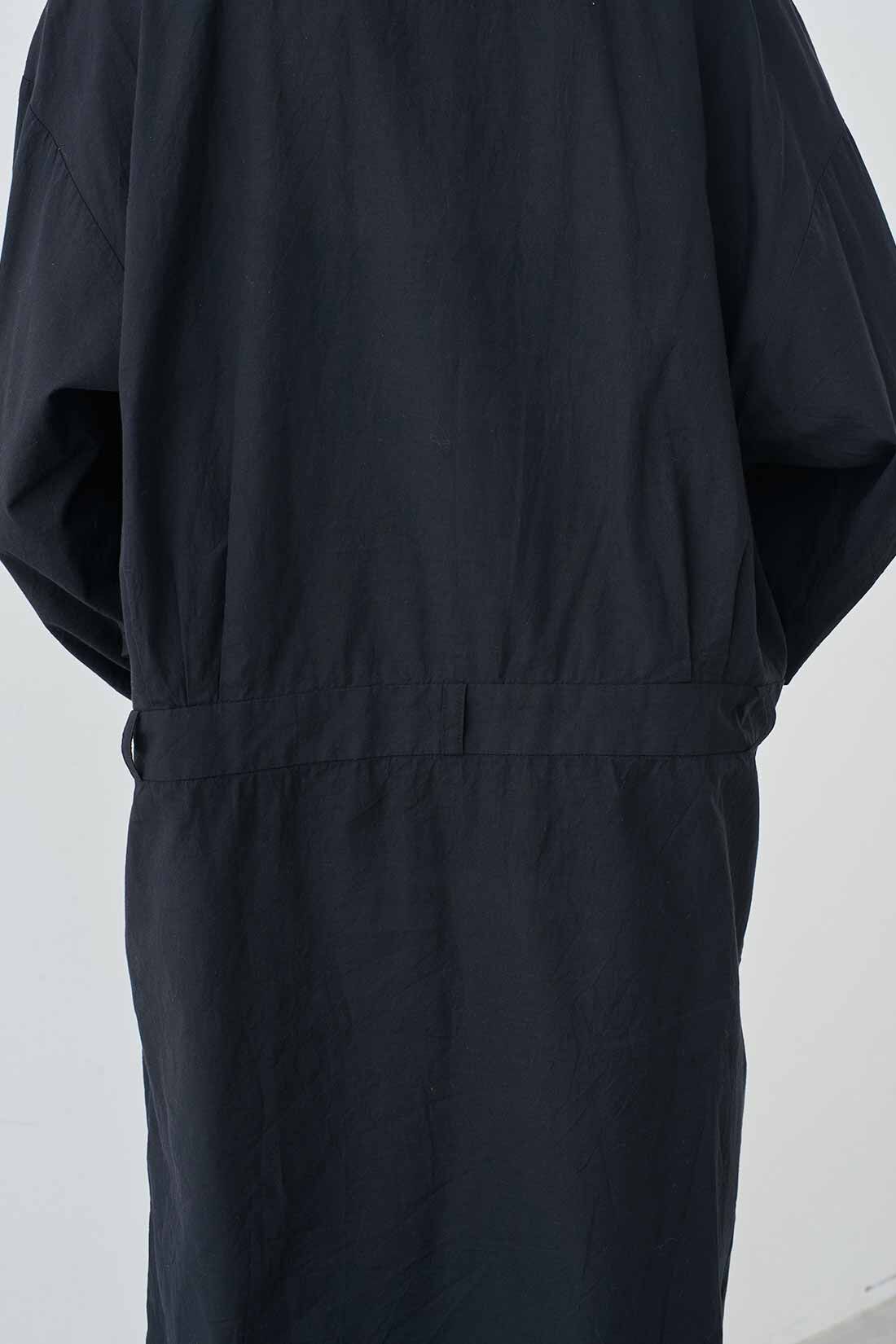 MEDE19F|MEDE19F　日陰をまとうシャツコートワンピース〈ブラック〉