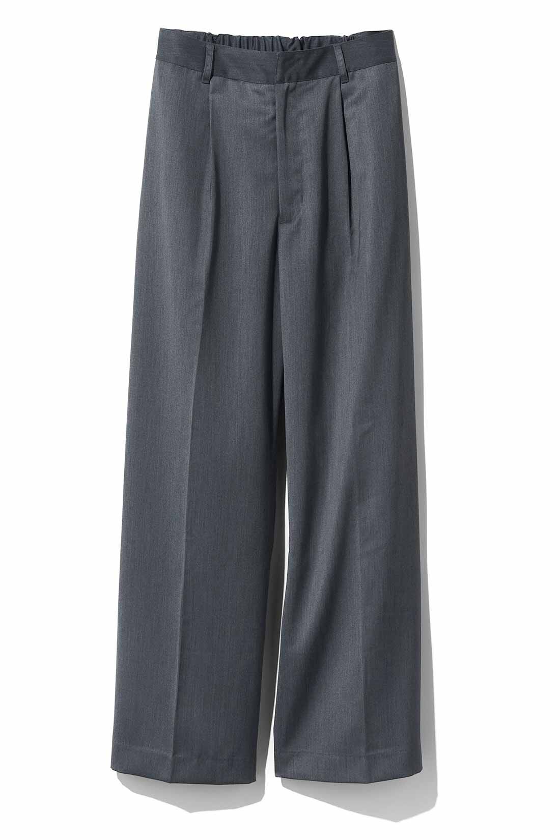 MEDE19F|MEDE19F　フロントタックスラックスパンツ|〈グレー〉