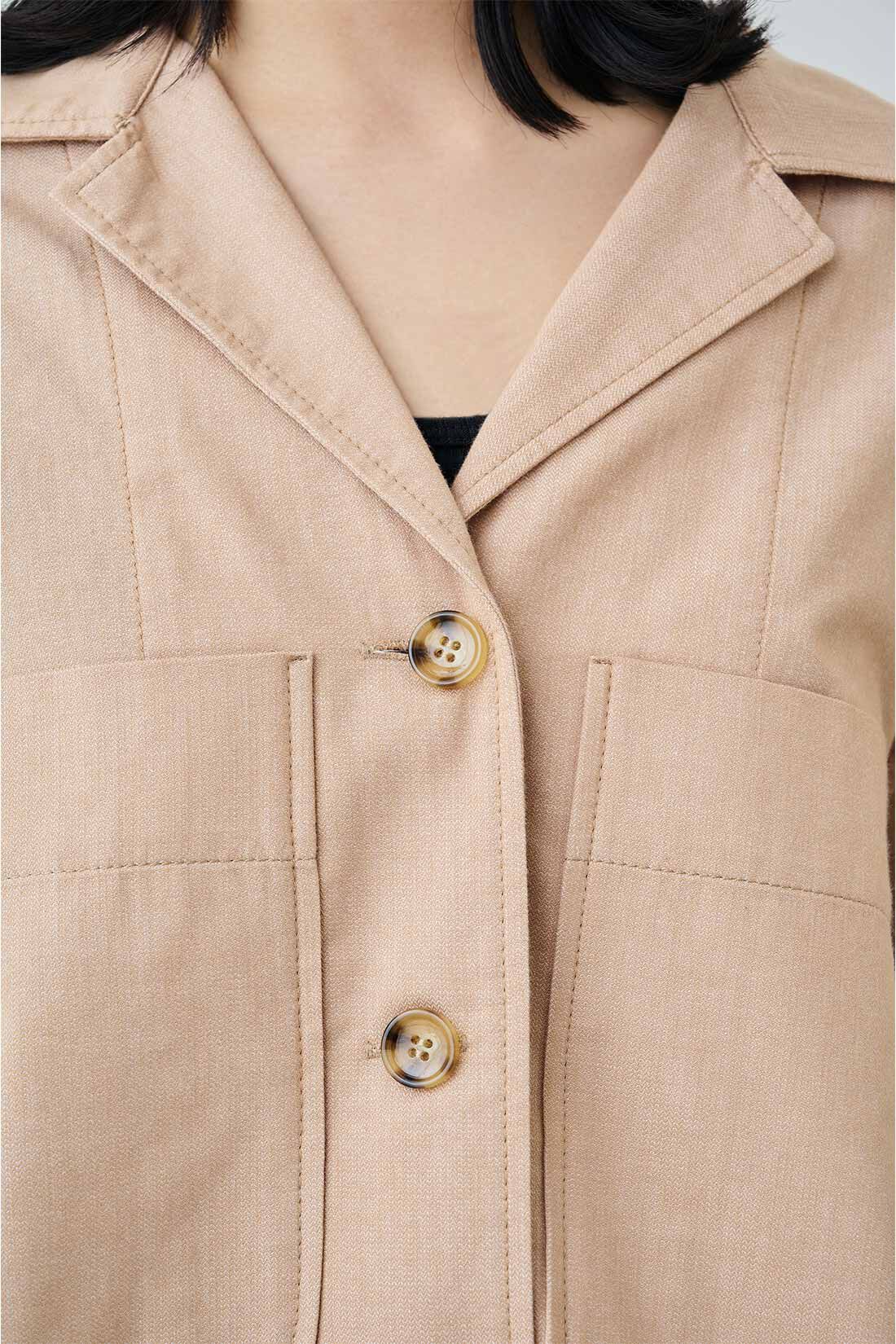 MEDE19F [メデ・ジュウキュウ]|MEDE19F　コットン素材のワイドスリーブシャツジャケット〈ベージュ〉