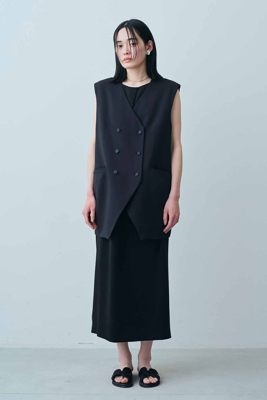 MEDE19F|MEDE19F　高山都さんコラボ スリーブレスジャケット〈ブラック〉