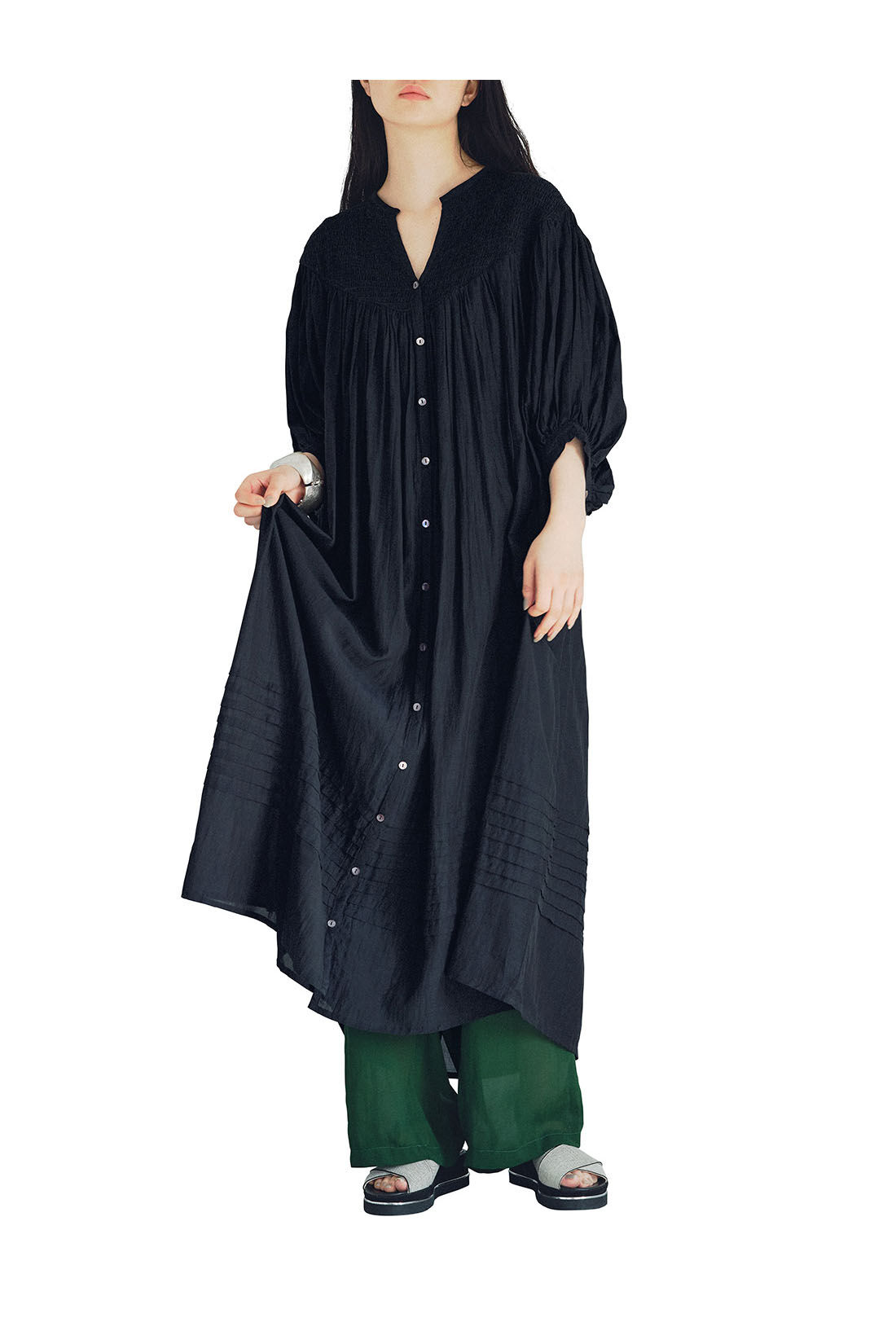 MEDE19F|MEDE19F　〈MADE IN INDIA COLLECTION〉スシボイル シャーリングワンピース