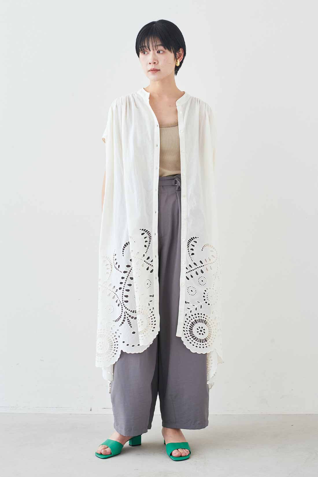 MEDE19F|MEDE19F　〈MADE IN INDIA COLLECTION〉シフリー刺しゅうワンピース