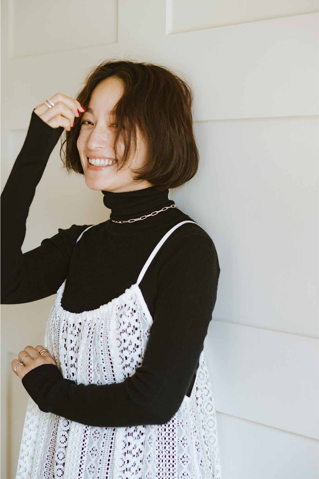 MEDE19F|MEDE19F 高山都さんコラボ ウールカシミヤタートルニットスキントップス