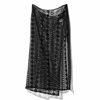 MEDE19F | レースラップスカート〈ブラック〉