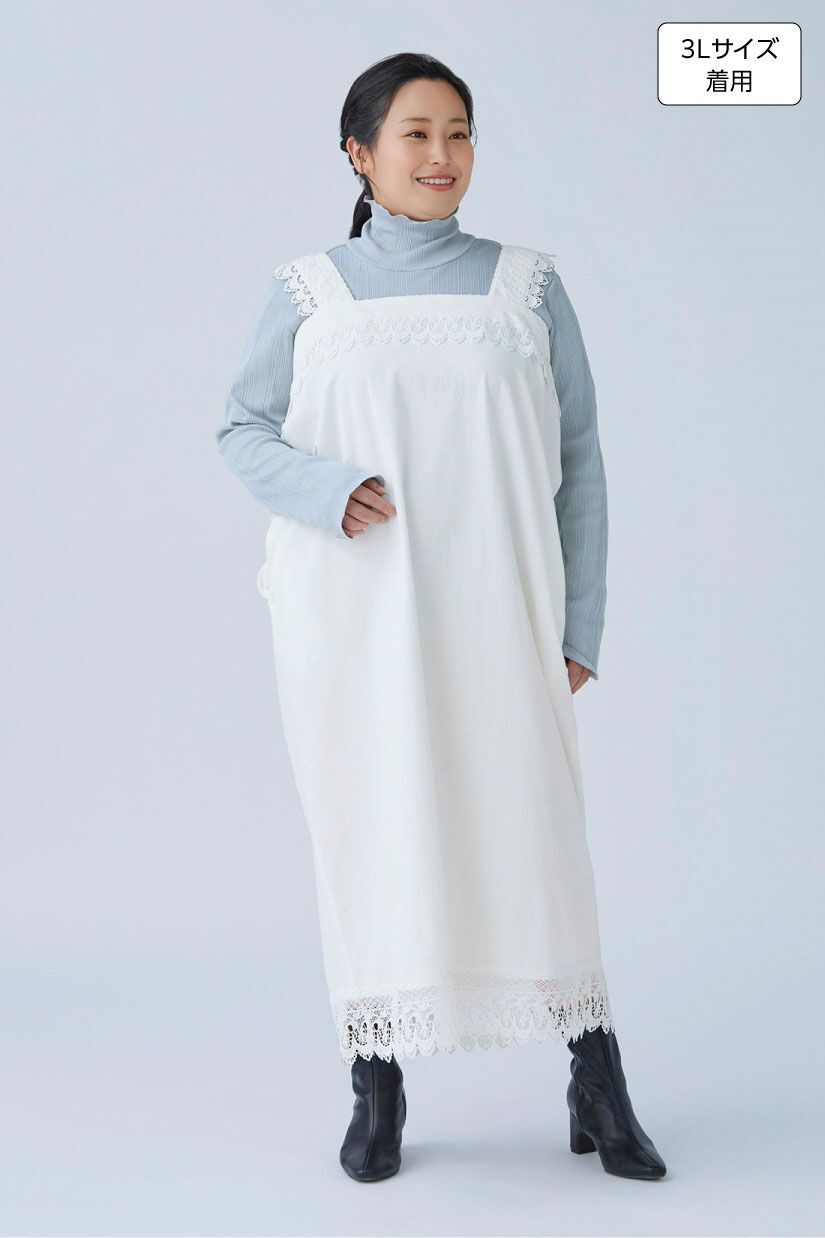 MEDE19F|MEDE19F　Boutique888さんコラボ レース遣いワンピース〈オフホワイト〉|身長：160cm バスト：113cm ウエスト：90cm ヒップ：115cm 太ももまわり：63cm