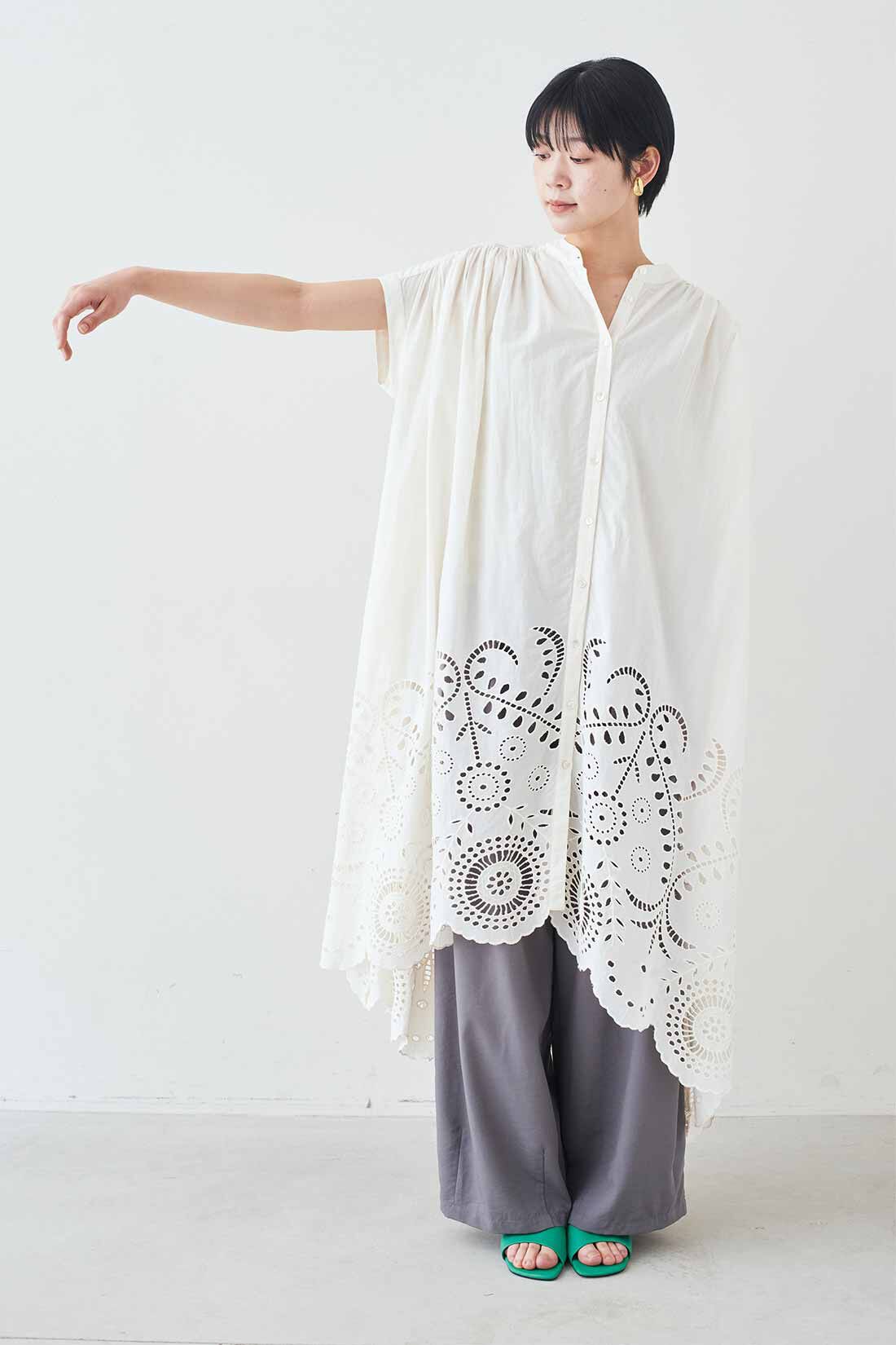 MEDE19F|MEDE19F　〈MADE IN INDIA COLLECTION〉シフリー刺しゅうワンピース