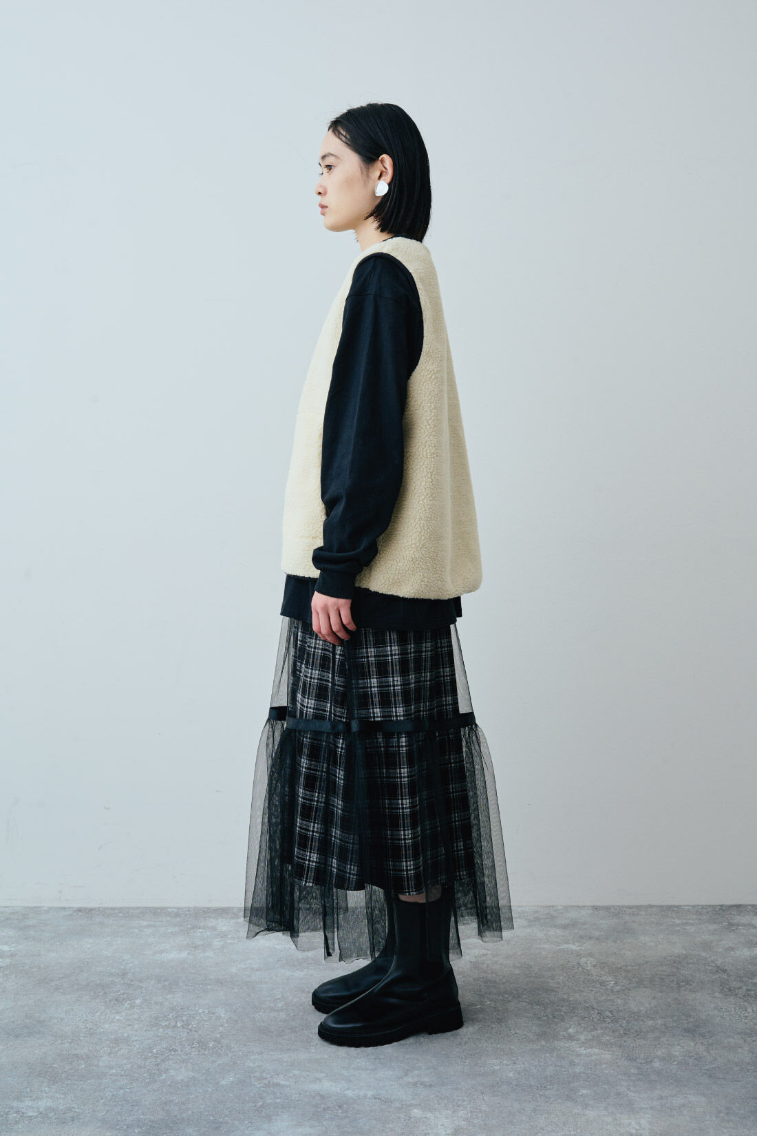 MEDE19F|GERRY（Ｒ） for MEDE19F　高山都さんコラボ ライナー付きマウンテンコート|モデル身長：167cm　着用サイズ：M