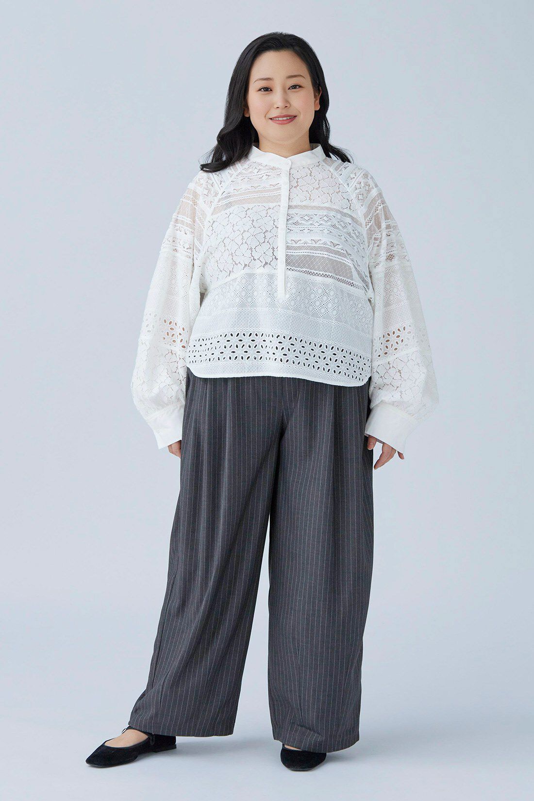 MEDE19F|MEDE19F　パッチワークレースシャツ〈ホワイト〉