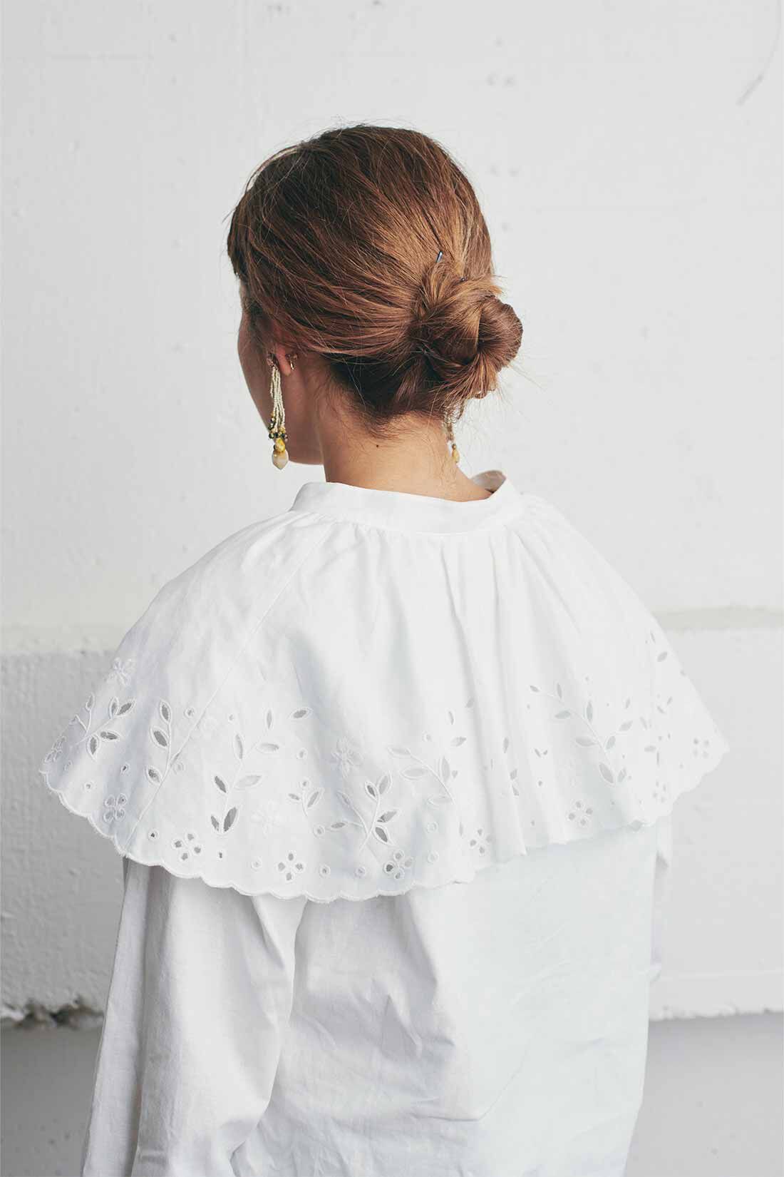 MEDE19F|MEDE19F　カットワークブラウス〈ホワイト〉