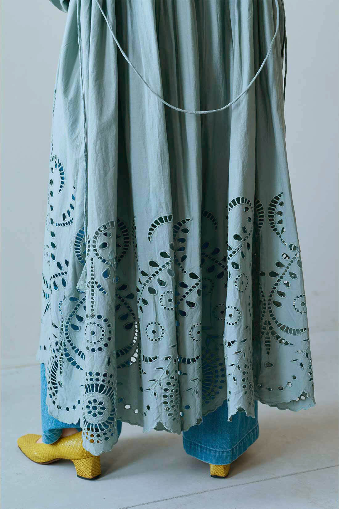 MEDE19F|MEDE19F　〈MADE IN INDIA COLLECTION〉エンブロイダリーコットンワンピース
