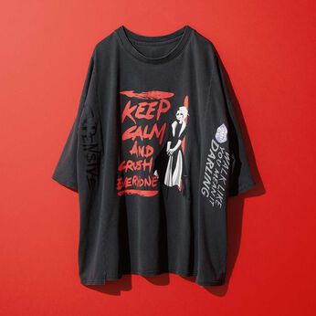 MEDE19F | 【Disney】クルエラの古着リメイク風プリントＴシャツ