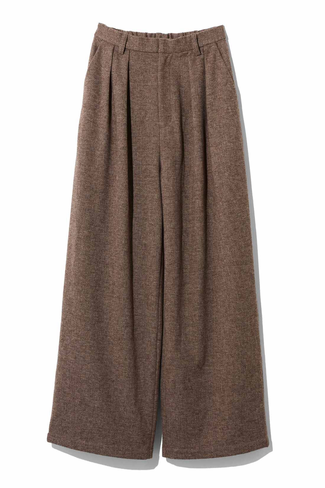 MEDE19F|MEDE19F タック遣いのワイドパンツ|〈ブラウン〉
