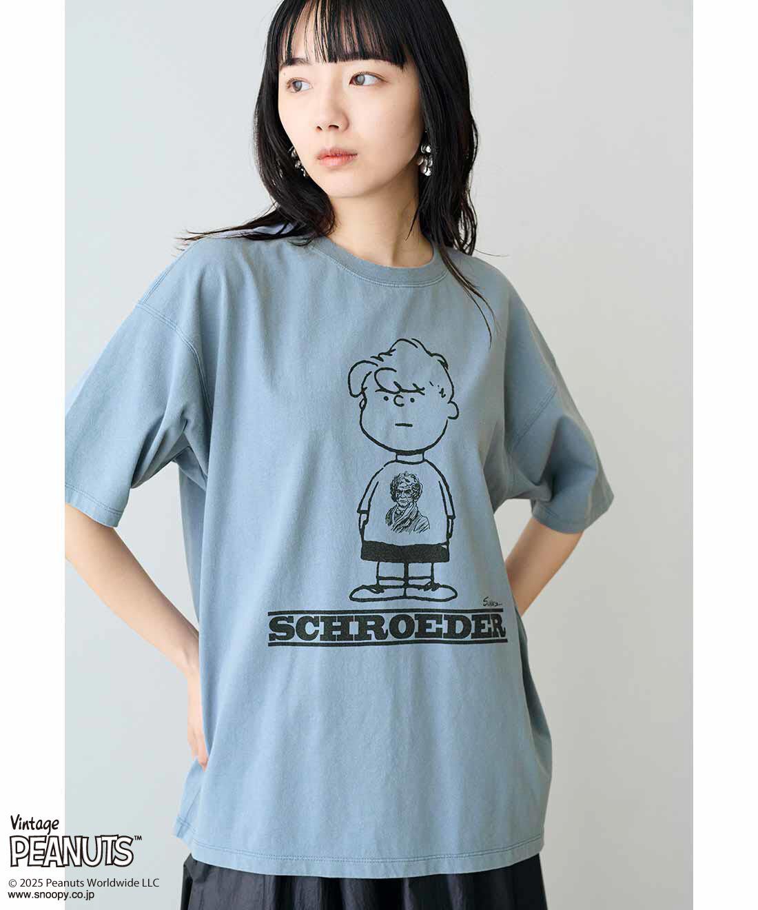 MEDE19F|MEDE19F PEANUTS 古着のようなプリントTシャツ