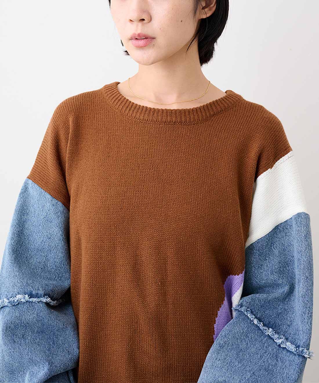 MEDE19F [メデ・ジュウキュウ]|MEDE19F　加工デニム スリーブコンビニットの会