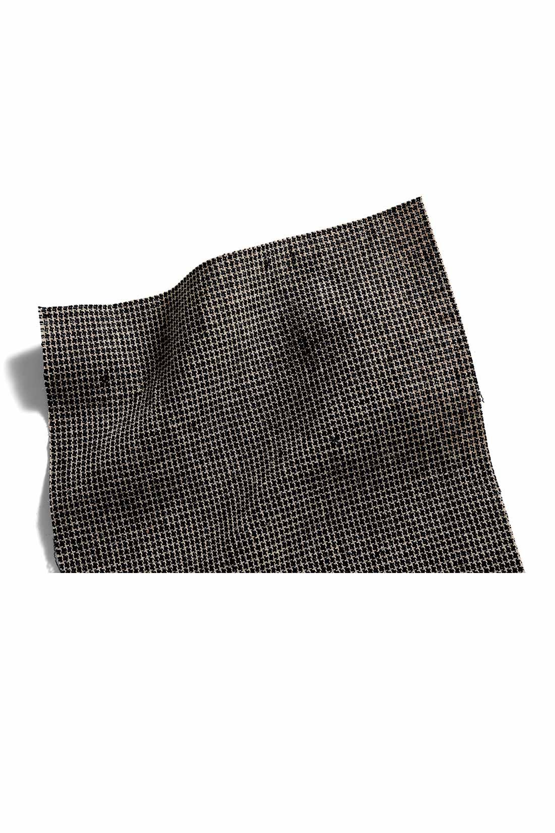 MEDE19F|MEDE19F　千鳥格子のオールインワン〈ブラック〉|綿100％の先染め千鳥格子生地。ネップやふしのあるこなれた表情で、洗うほど味わいが深まります。