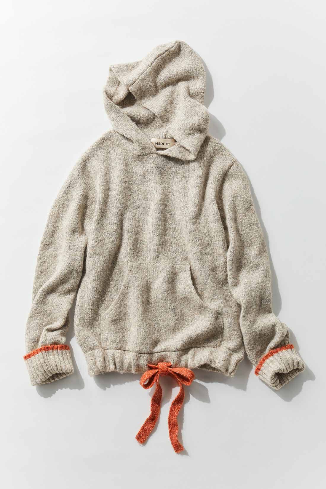 MEDE19F|MEDE19F　ミックスニットフーディー〈杢グレー〉|オートミール