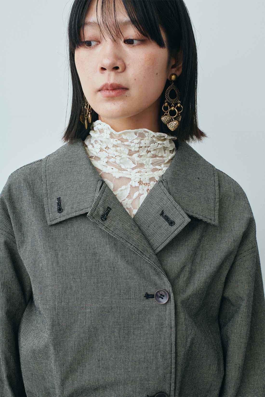 MEDE19F|MEDE19F　千鳥格子のオールインワン〈ブラック〉