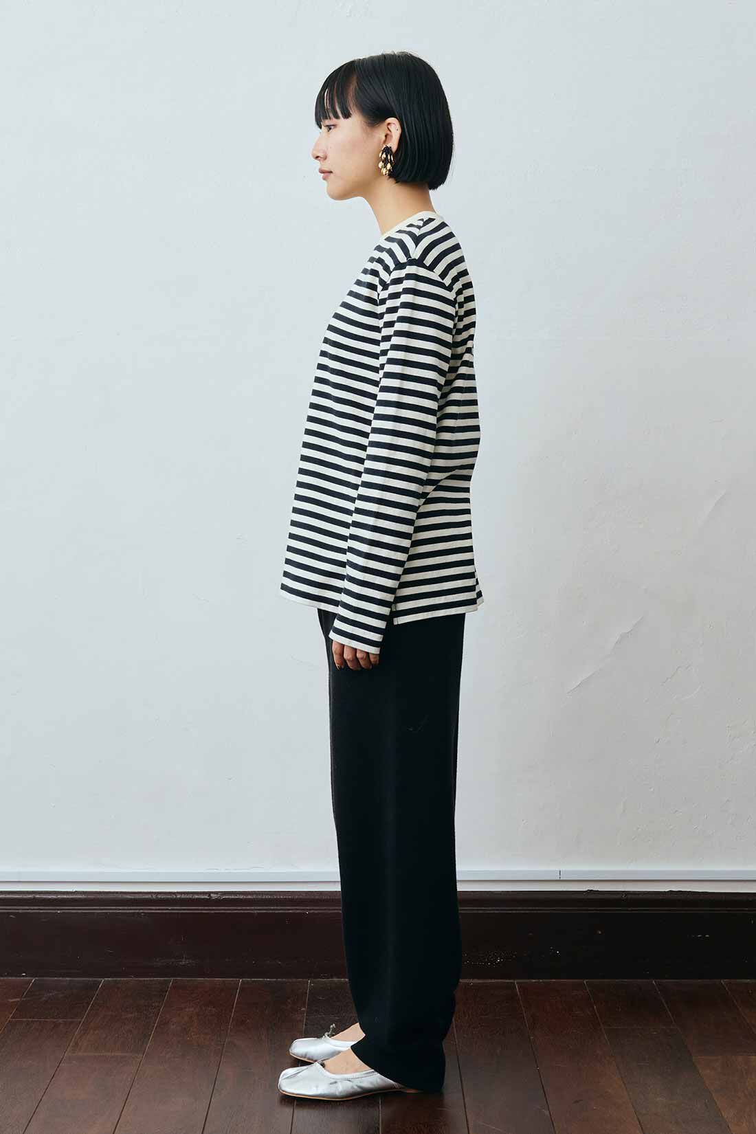 MEDE19F|MEDE19F ウエストリブニットパンツ|モデル身長：158cm　着用サイズ：M