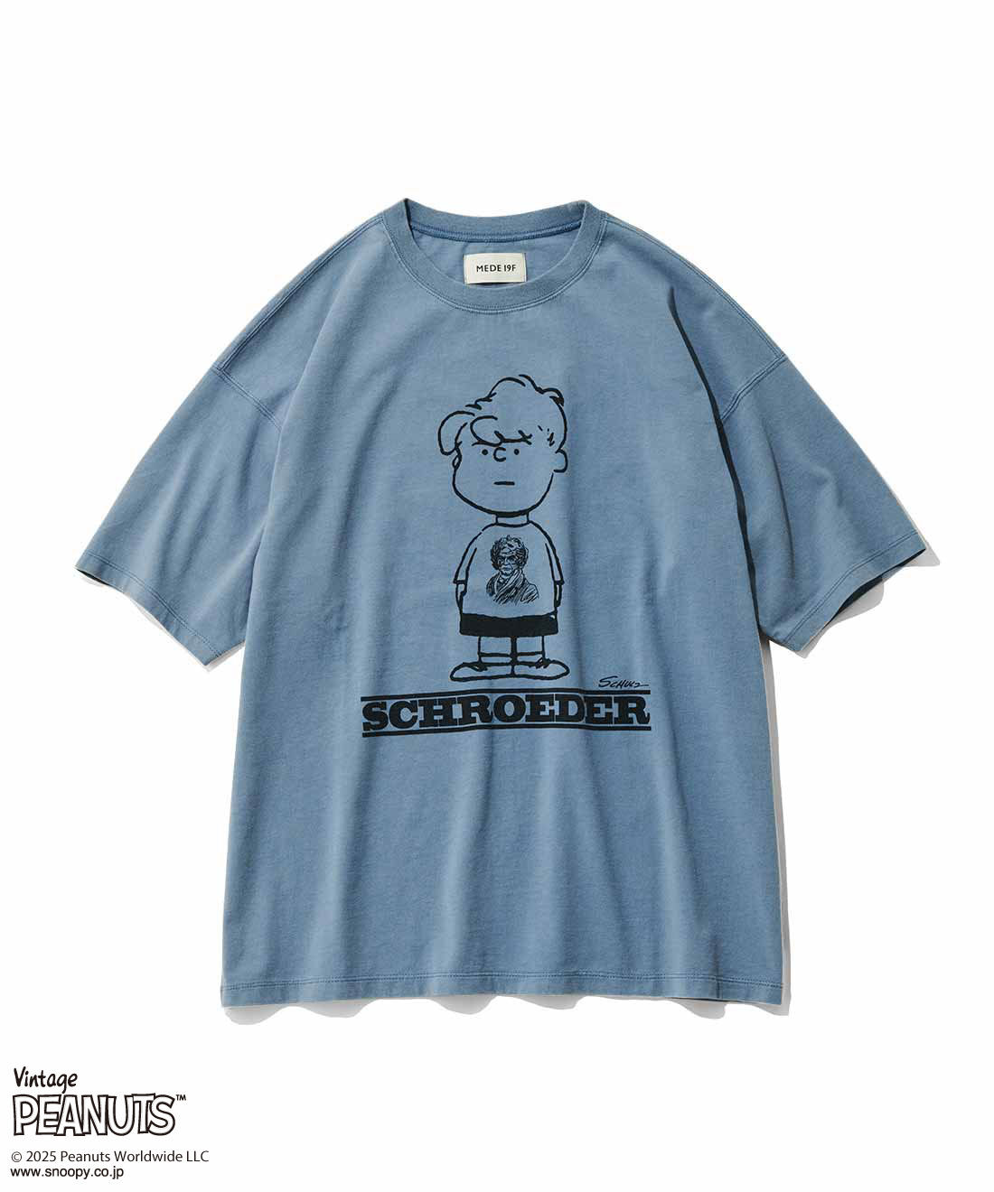 MEDE19F|MEDE19F PEANUTS 古着のようなプリントTシャツ
