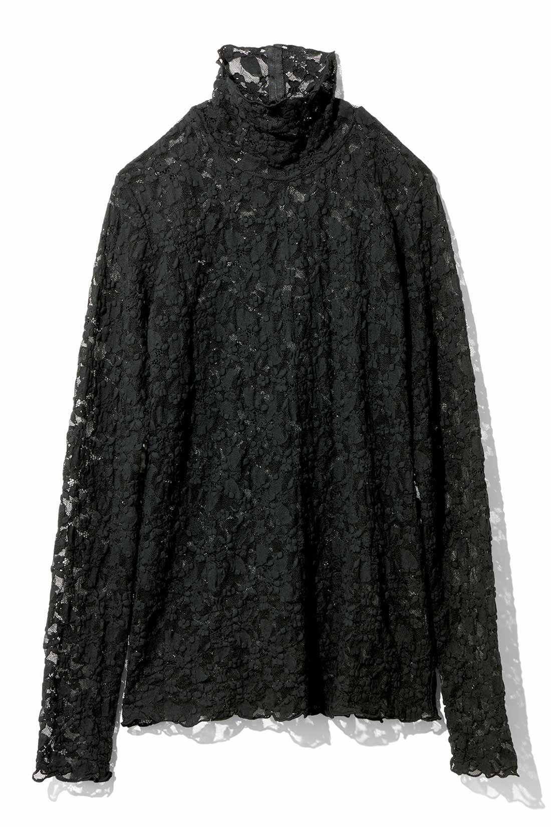 MEDE19F|MEDE19F　レースハイネックトップス