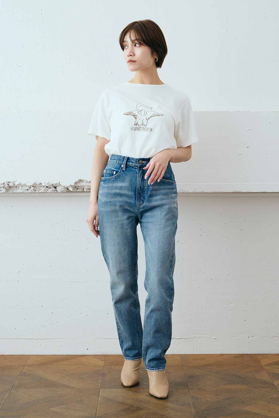 MEDE19F|MEDE19F　ユーズドライクデニム〈ブルー〉|モデル身長：162cm　着用サイズ：M