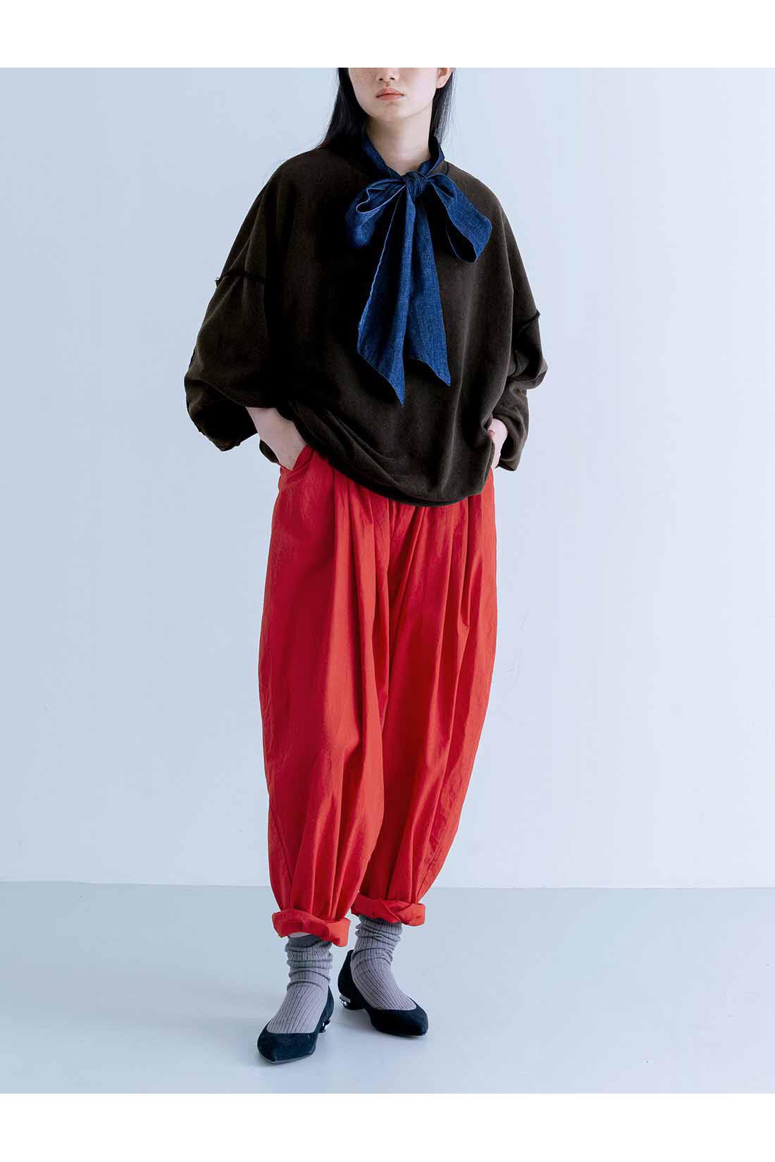 MEDE19F|MEDE19F　前後2ウェイデニムボウタイブラウス〈ブルー〉