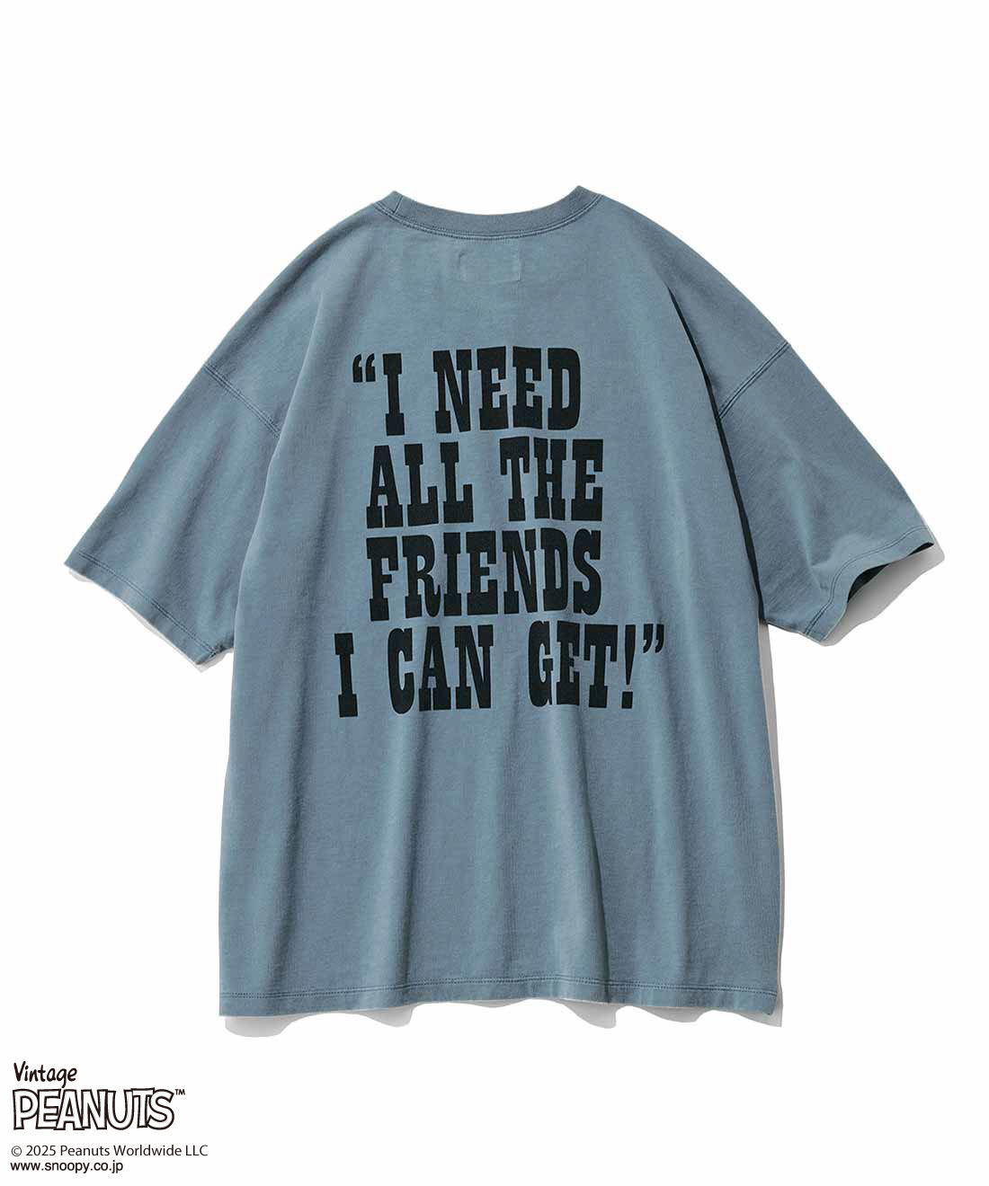 MEDE19F|MEDE19F PEANUTS 古着のようなプリントTシャツ|BACK