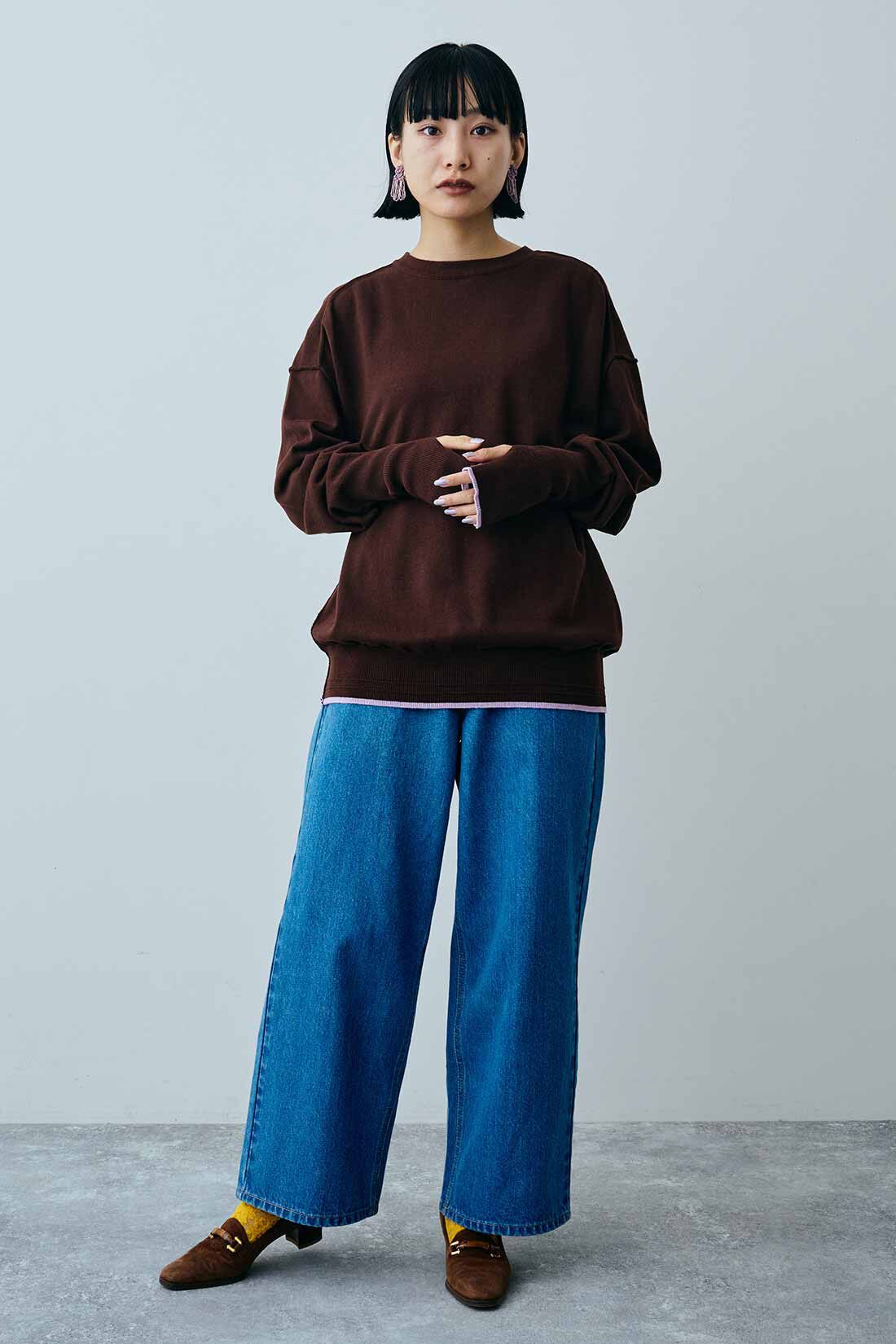 MEDE19F|MEDE19F　レスウォーター ウエストギャザーデニム〈ユーズドブルー〉