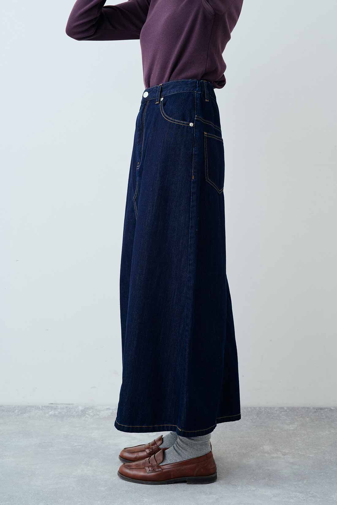 THREE FIFTY STANDARD|THREE FIFTY STANDARD　デニムのAラインスカート|SIDE