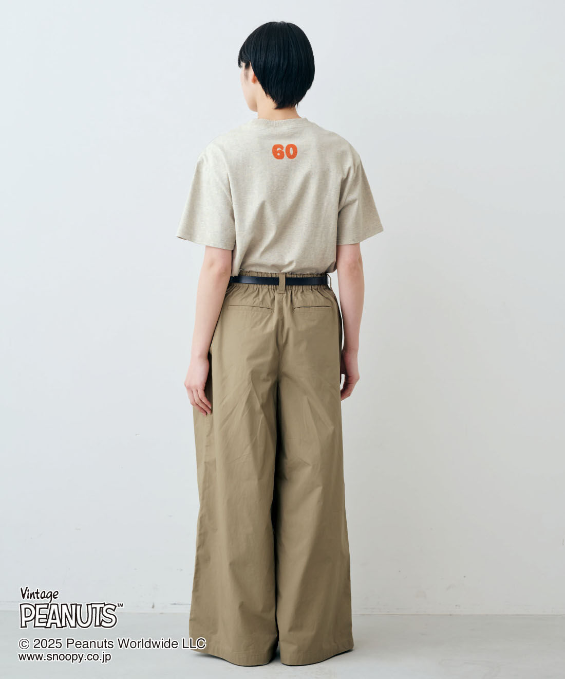 THREE FIFTY STANDARD|綿100％ 上品 接触冷感素材 ワイドパンツ 〈カーキベージュ〉のコーディネート