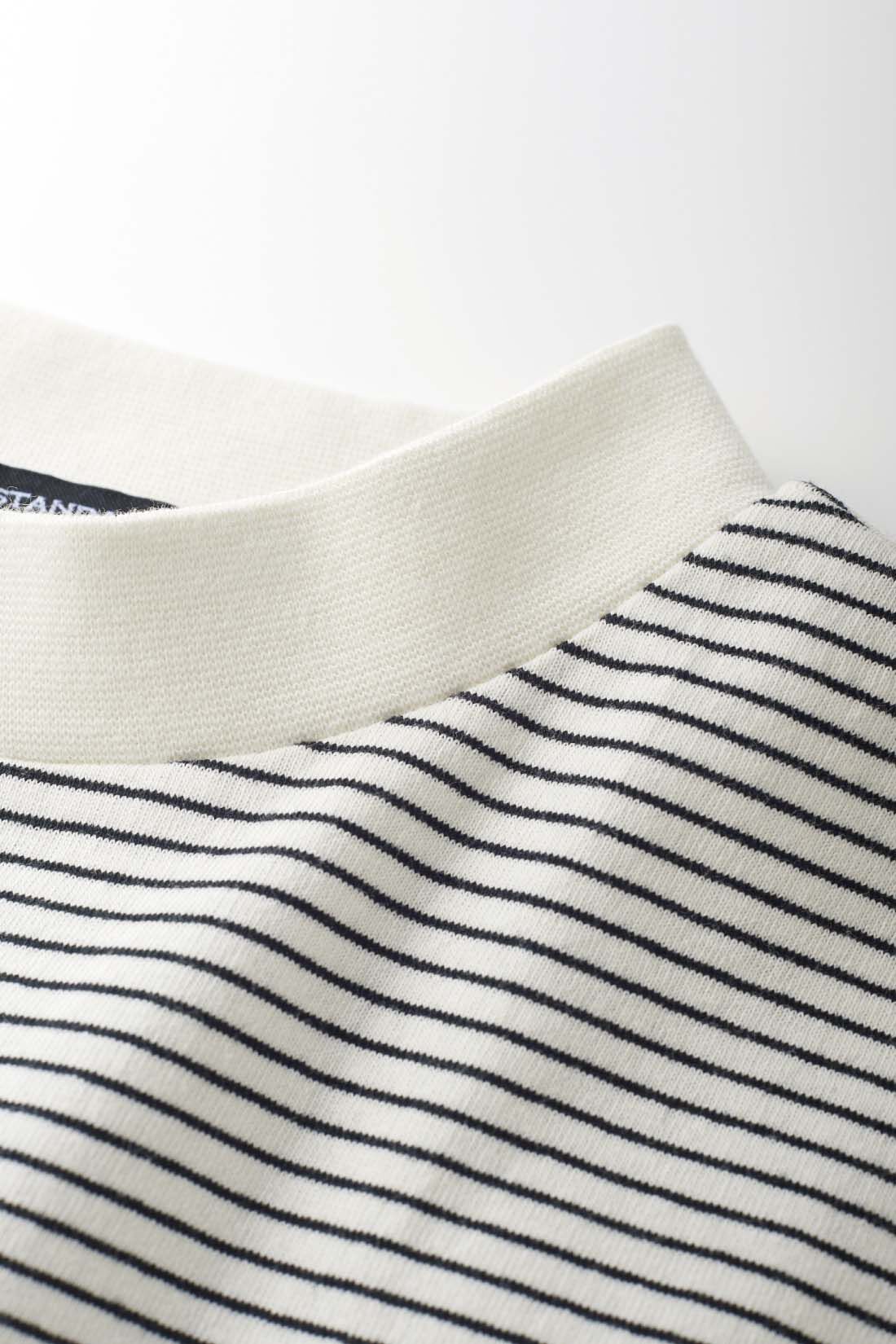 THREE FIFTY STANDARD|THREE FIFTY STANDARD　こだわりボーダーTシャツの会|肌ざわりがよくカジュアル感もある天竺生地、ほどよく立ち上がった首まわりなど、大人に似合うを追求したデザイン