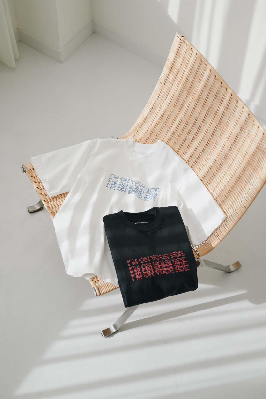 THREE FIFTY STANDARD|THREE FIFTY STANDARD　丸胴仕様のロゴプリントＴシャツ〈ブラック〉