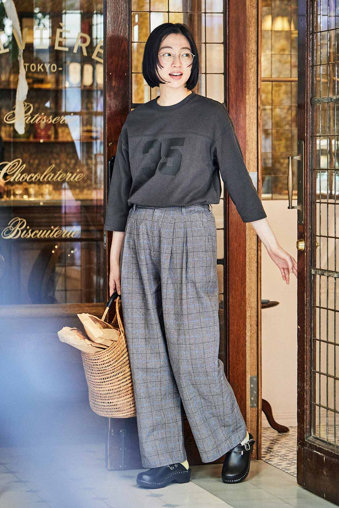 THREE FIFTY STANDARD|THREE FIFTY STANDARD フットボールTシャツ〈チャコールグレー〉