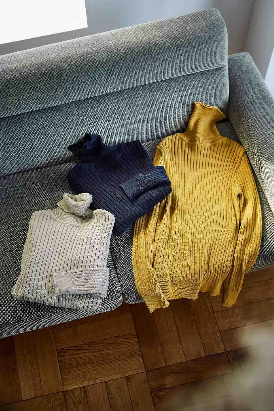 THREE FIFTY STANDARD|THREE FIFTY STANDARD コットン100％のリブタートルの会