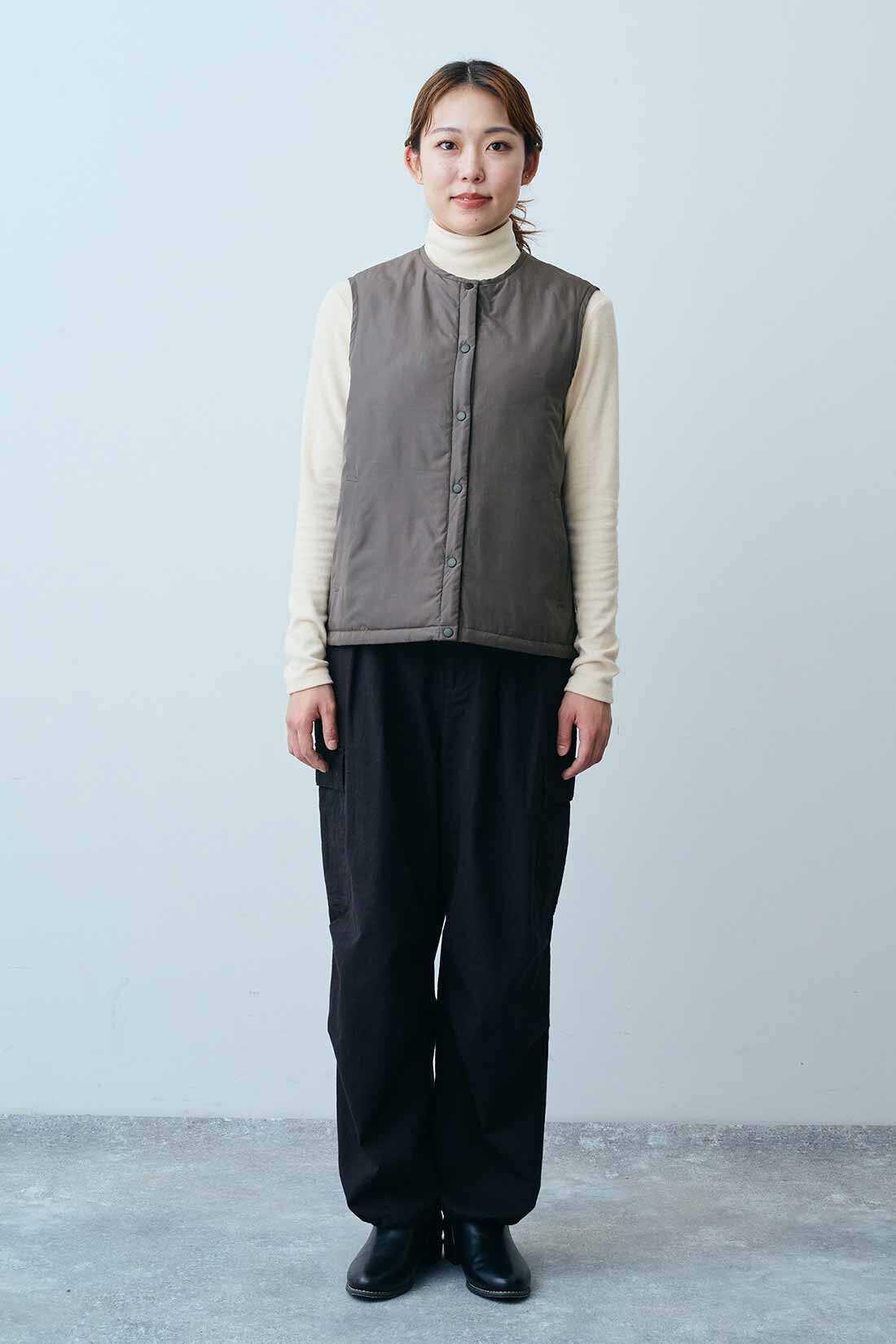 THREE FIFTY STANDARD|あったか両面起毛タートルＴＦＳと微起毛カーゴパンツＢＫ　ＴＦＳのコーディネート