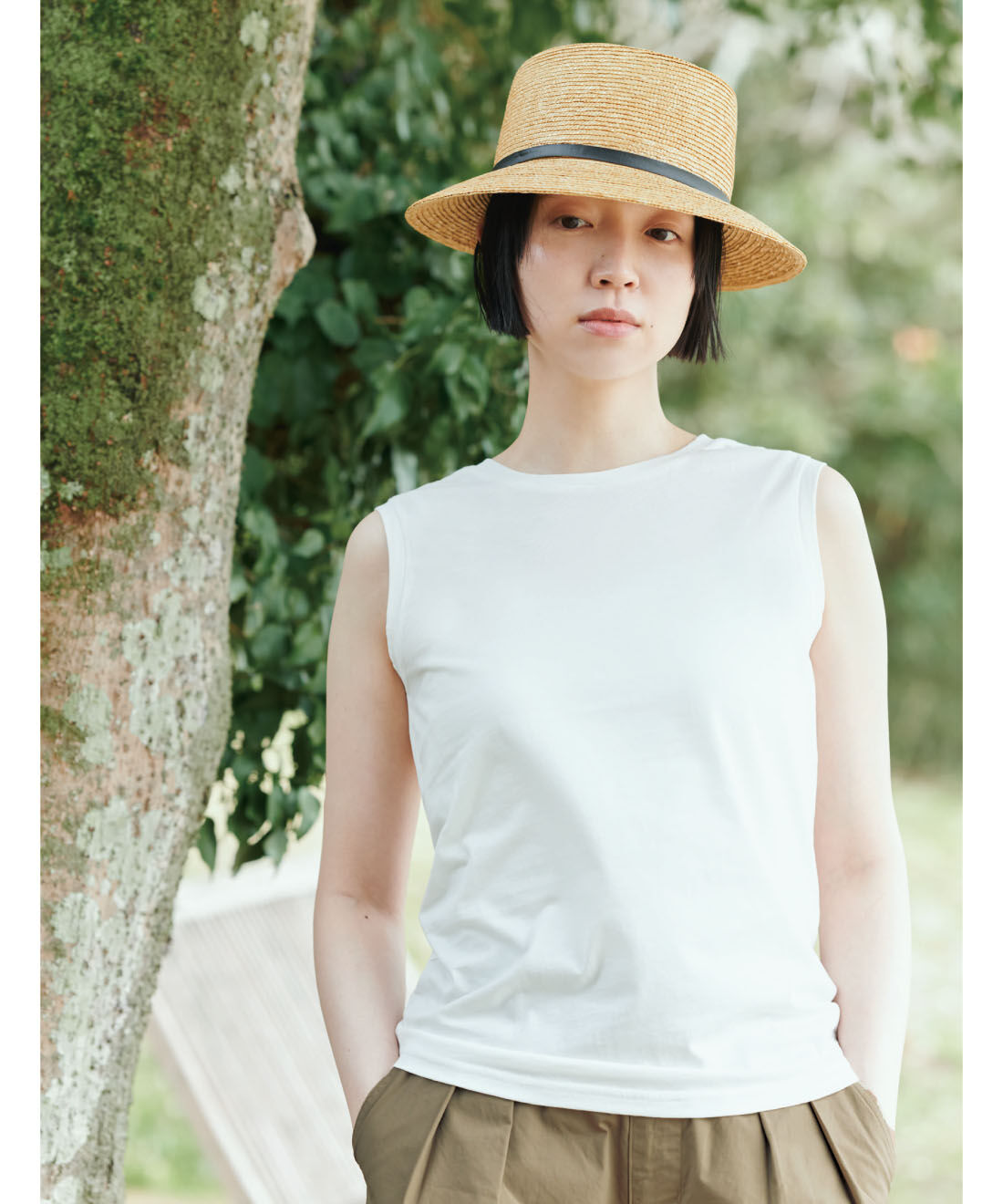 THREE FIFTY STANDARD|THREE FIFTY STANDARD　シルケット加工のタンクトップの会|ホワイト