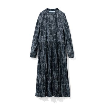 THREE FIFTY STANDARD | レオパード風ドット柄のワンピース〈ブラック〉