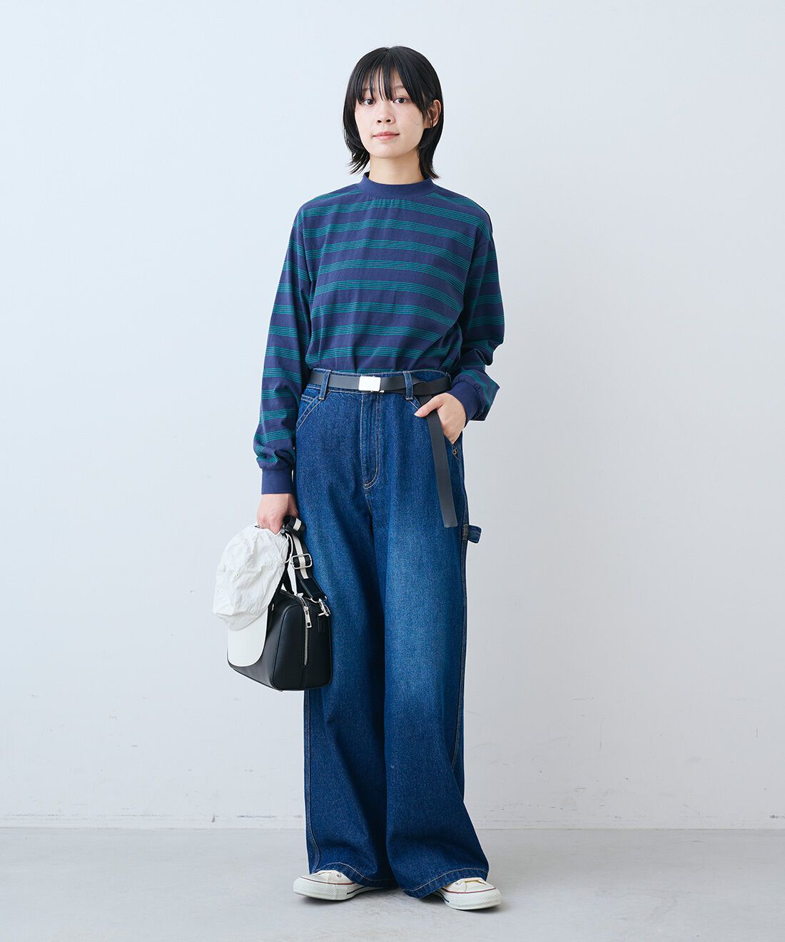 THREE FIFTY STANDARD［スリーフィフティースタンダード］|レトロなボーダーTシャツ　のコーディネート