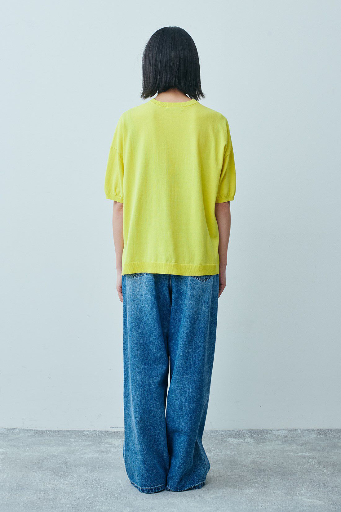 THREE FIFTY STANDARD|ワイドシルエットのニットプルオーバー　ＴＦＳのコーディネート|モデル身長：163cm 着用サイズ：M