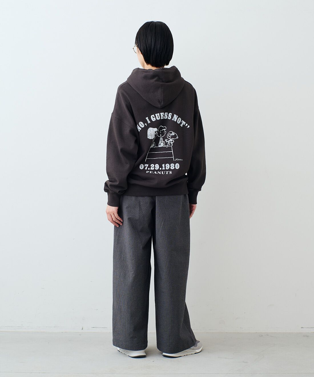 THREE FIFTY STANDARD［スリーフィフティースタンダード］|ＰＥＡＮＵＴＳフライングエースパーカーＴＦＳのコーディネート|モデル身長：163cm 着用サイズ：M