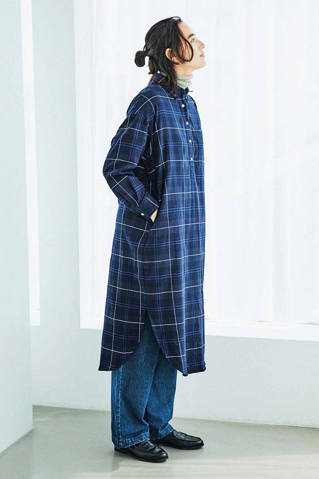 THREE FIFTY STANDARD|ボタンダウンプルオーバーチェックＯＰ　ＴＦＳと１０オンスデニムイージーパンツＴＦＳのコーディネート