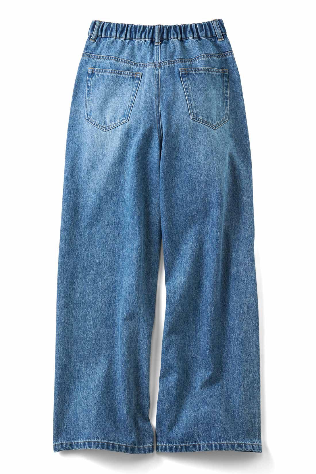 THREE FIFTY STANDARD|THREE FIFTY STANDARD タックバギーデニムパンツ|BACK