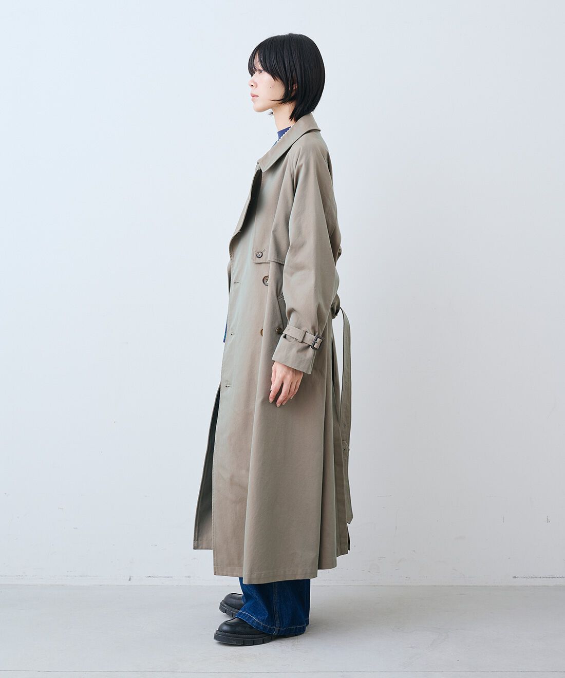 THREE FIFTY STANDARD|レトロなボーダーTシャツ　と11.5oz デニムのペインター パンツとレザーのワイド ボストンバッグ〈ブラック〉のコーディネート